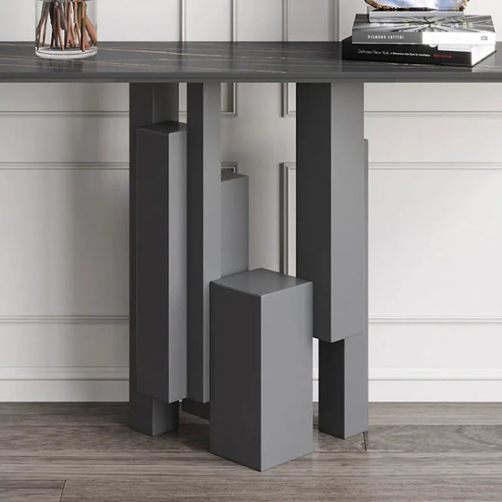 Nordic Popular Design High Quality Stainless Steel Contemporary Black Console Table Home Entry Decorative Cabinet Corner Table