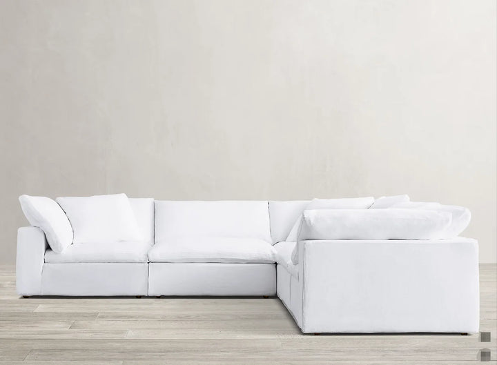 ATUNUS Living Room Couch Big Size Feather Sectional Modular Sofa Nordic Modern White Modular Sectional Couch Sofa Sets