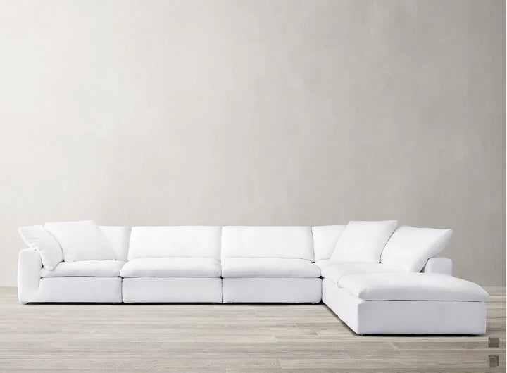 ATUNUS Living Room Couch Big Size Feather Sectional Modular Sofa Nordic Modern White Modular Sectional Couch Sofa Sets