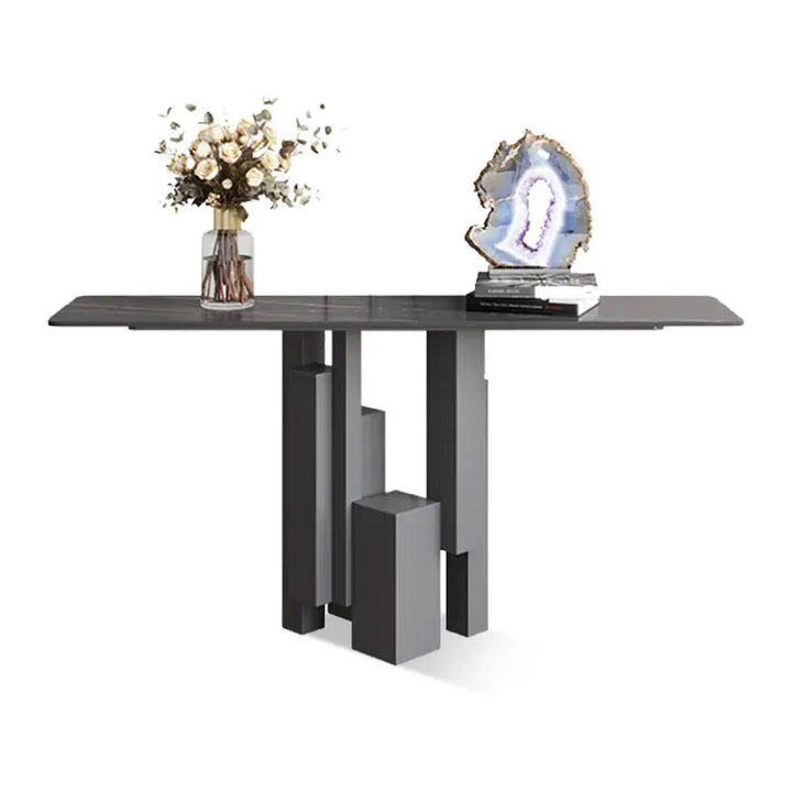 Nordic Popular Design High Quality Stainless Steel Contemporary Black Console Table Home Entry Decorative Cabinet Corner Table