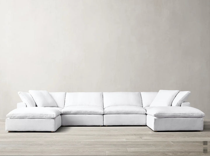 ATUNUS Living Room Couch Big Size Feather Sectional Modular Sofa Nordic Modern White Modular Sectional Couch Sofa Sets