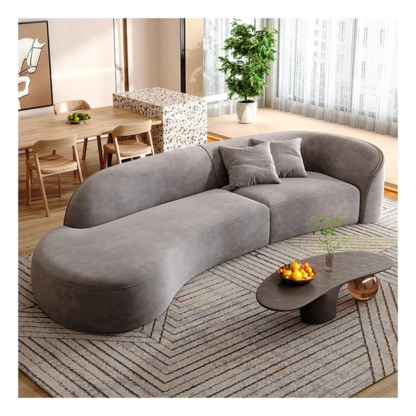 Hot Explosive Modern Lambswool Sofa Luxury Sofa Bed Shaped Combination Furniture Fabric Sofa Living Room Sets