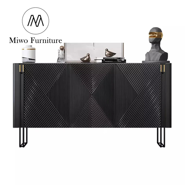 Modern Black Sideboard Buffet Server Cabinet Dining Room Console Table Storage Decorate Side Cabine Living Room Cabinets