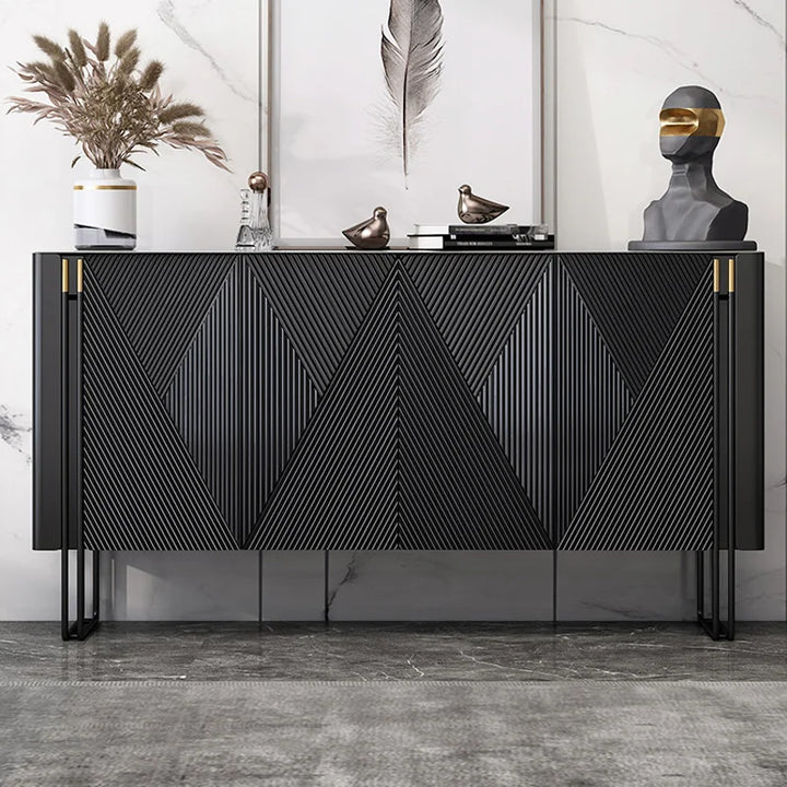 Modern Black Sideboard Buffet Server Cabinet Dining Room Console Table Storage Decorate Side Cabine Living Room Cabinets