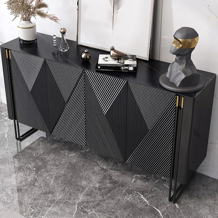 Modern Black Sideboard Buffet Server Cabinet Dining Room Console Table Storage Decorate Side Cabine Living Room Cabinets